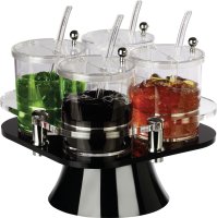Buffetbar drehbar mit 4 Behältern