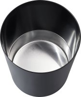 Sicherheitspapierkorb mit Aluminium-Einsatz schwarz