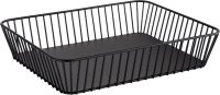 Korb "Urban" Metall, schwarz L: 32,5 x B: 26,5 x H: 7,5 cm, GN 1/2