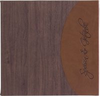 Speisekarte "Felia" quadratisch dunkelbraun + braun