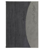 Speisekarte "Felia" A4 schwarz + grau