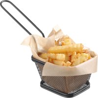 Mini-Servier-Frittierkorb schwarz, rechteckig