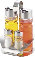 Menagen-Set Salz/Pfeffer/Essig/Öl