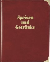 Speisekarte A4 mit Buchschrauben A4, rot