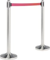 Abgrenzungsständer mit Zugband rot