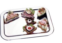 Serviertablett Edelstahl