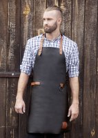 Lederschürze, schwarz