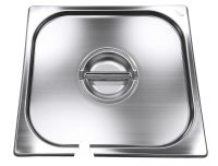 GN-Deckel mit Löffelausschnitt Edelstahl für 2/3