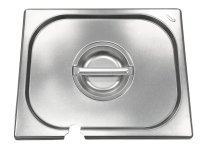 GN-Deckel mit Löffelausschnitt Edelstahl für 1/2