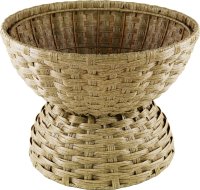 Korb rund, beige, Polyrattan