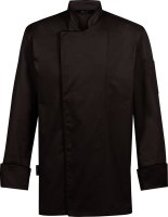 Kochjacke Herren, Armtasche, langarm, taupe