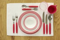 Besteckserie "Colour" cherry-rot