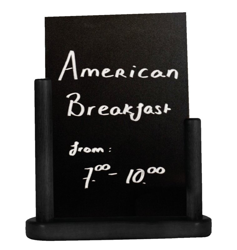 Tischtafel inkl. Gestell aus Holz schwarz A6 (3)