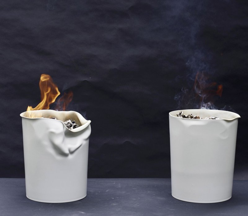 Sicherheitspapierkorb mit Aluminium-Einsatz schwarz (4)