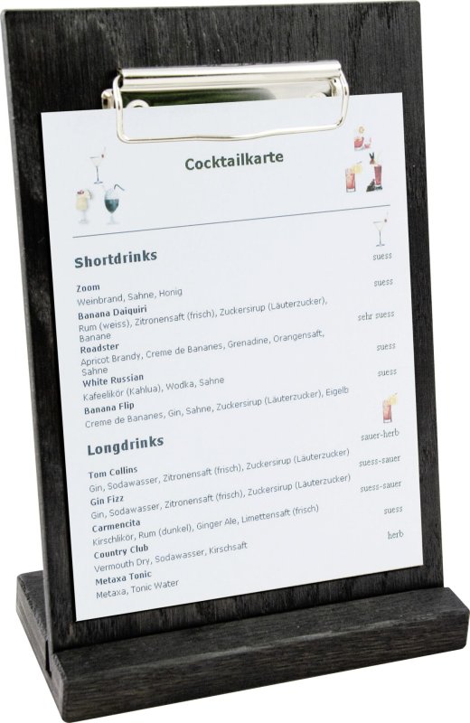 Klemmbrett für Tageskarte A5, Eiche dunkelbraun (3)