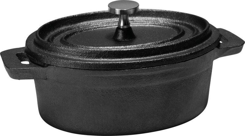 Gusseiserne Servierartikel oval, 12x9cm (1)