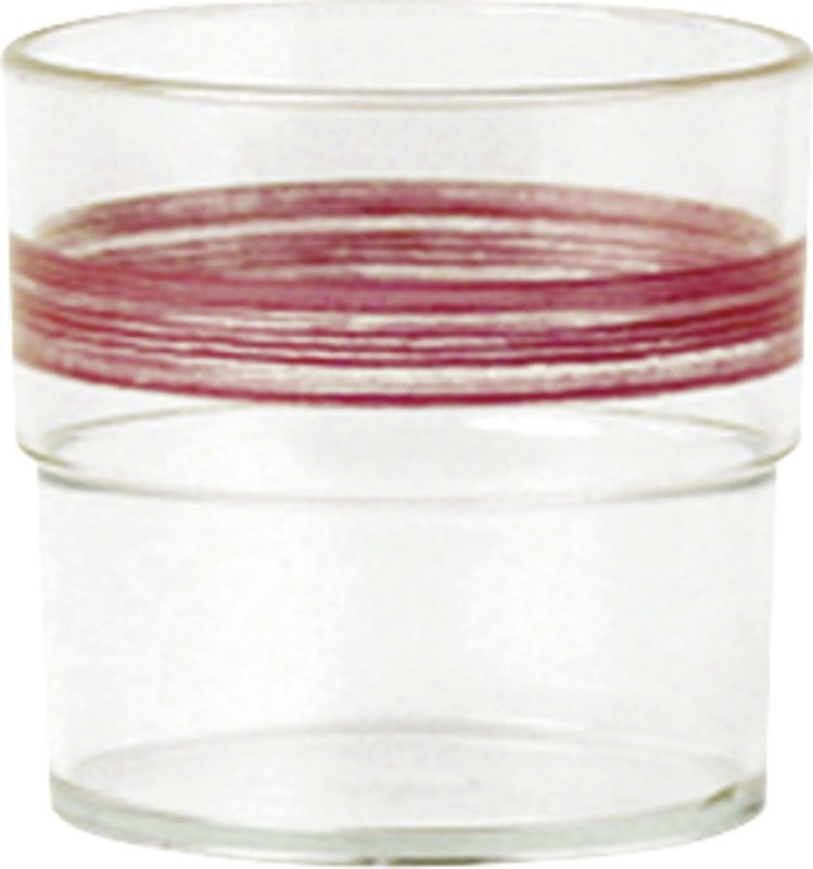 Trinkbecher "Colour" 0,23L SAN klar/cherry-rot (1)