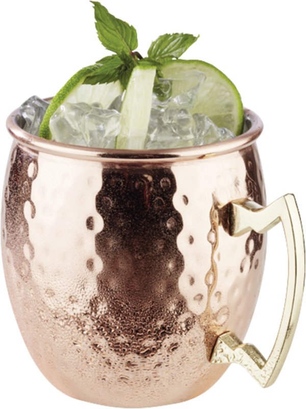 Becher "Moscow Mule" Kupferlook, glänzend, gehämmert, Ø 9,0 cm, H: 10,0 cm, 0,5 L (2)