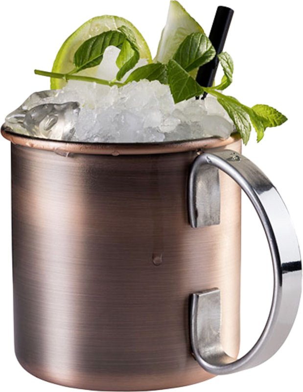Becher "Moscow Mule" Antik-Kupferlook, glatt, matt, Ø 9,0 cm, H: 9,0 cm, 0,45 L (2)