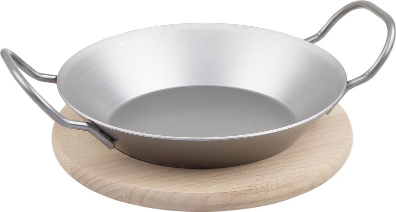 Schlemmerpfännchen mit Servierbrett, Eisen Ø 20,0 cm, 0,60 L (1)