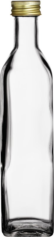 Glasflasche eckig 125ml (1)