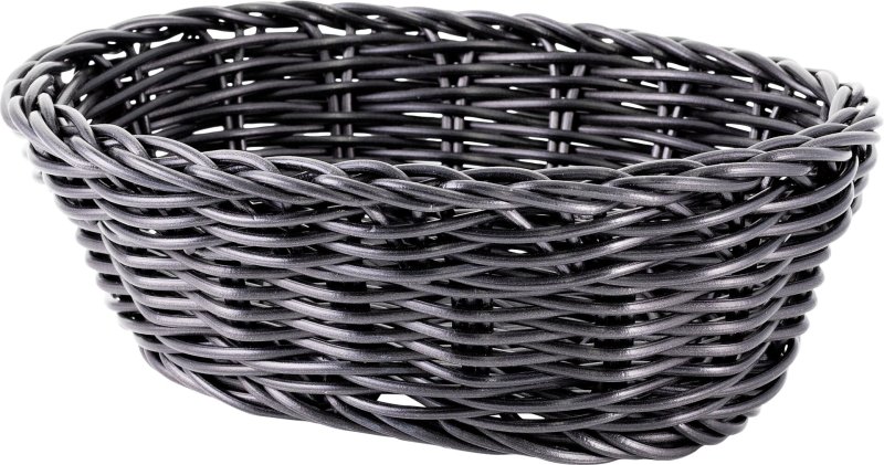 Korb oval 18x13x6cm schwarz (1)