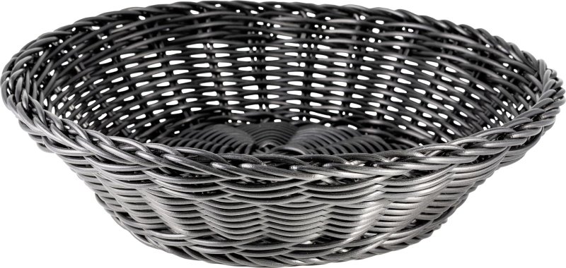 Korb rund 25x7cm schwarz (1)