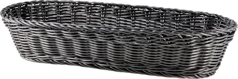 Korb länglich 37x15x8cm schwarz (1)