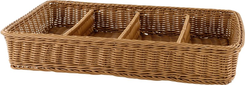Korb Besteck 4 Fächer GN 1/1 braun (1)