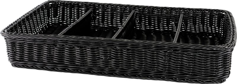 Korb Besteck 4 Fächer GN 1/1 schwarz (1)