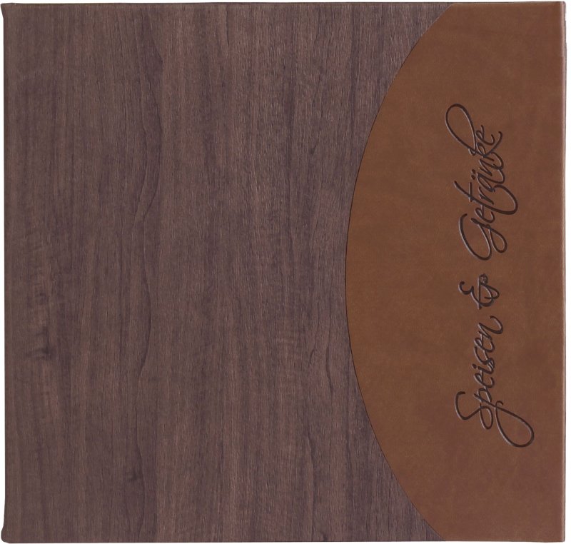 Speisekarte "Felia" quadratisch dunkelbraun + braun (1)