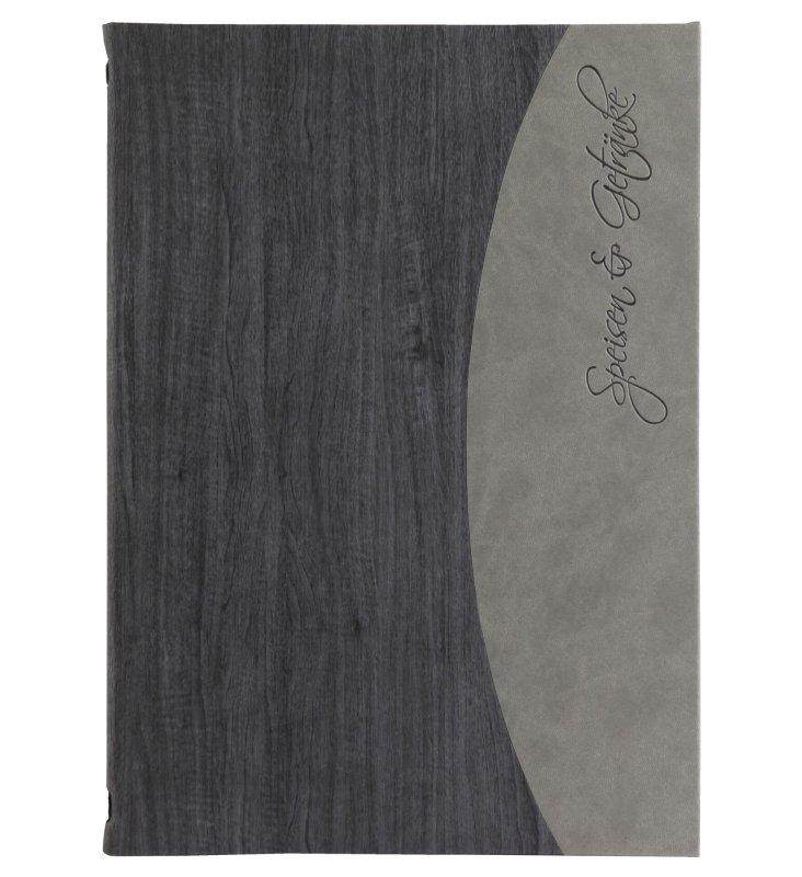 Speisekarte "Felia" A4 schwarz + grau (3)