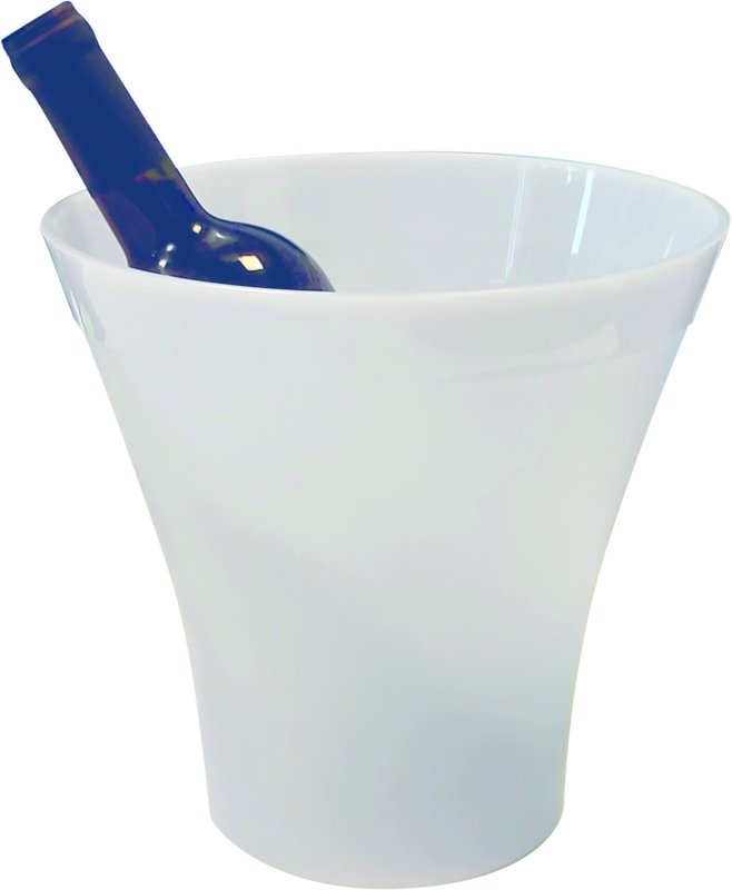 Flaschenkühler konisch PP weiß transluzent (1)