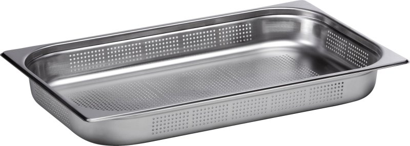 GN-Behälter gelocht 1/2 GN Edelstahl 100mm (1)