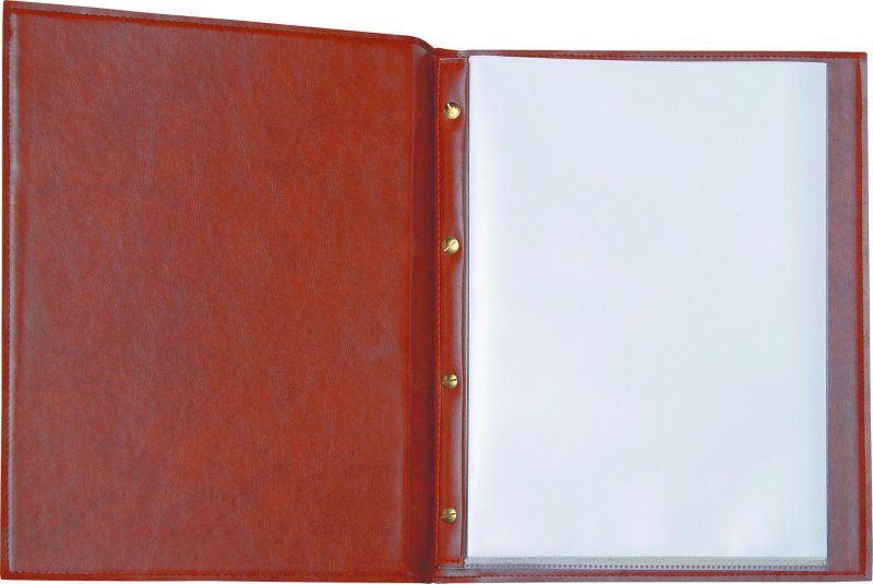 Speisekarte A4 mit Buchschrauben A4, dunkelbraun (2)