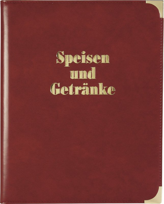 Speisekarte A4 mit Buchschrauben A4, rot (3)