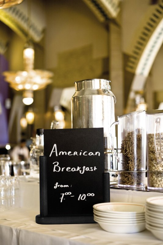 Tischtafel inkl. Gestell aus Holz schwarz A6 (1)