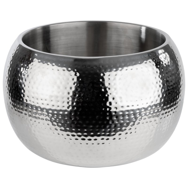 Champagner Bowl, Hammerschlag Ø37cm, Doppelwandig (1)