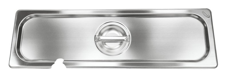 GN-Deckel mit Löffelausschnitt Edelstahl für 2/4 (1)