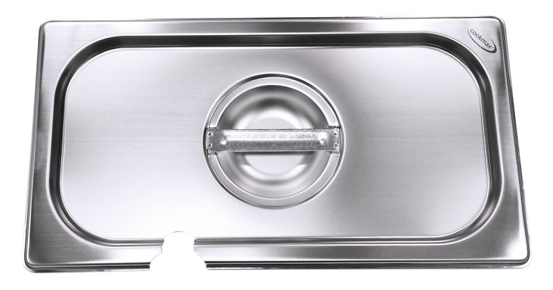 GN-Deckel mit Löffelausschnitt Edelstahl für 1/4 (1)