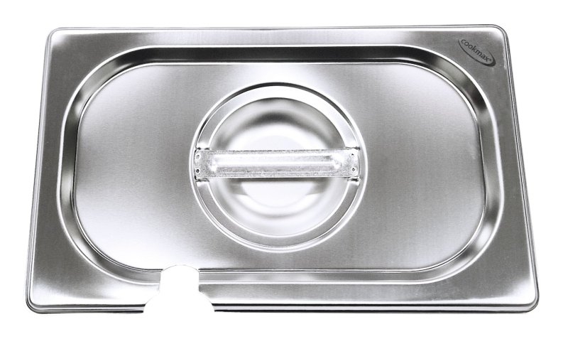 GN-Deckel mit Löffelausschnitt Edelstahl für 1/3 (1)