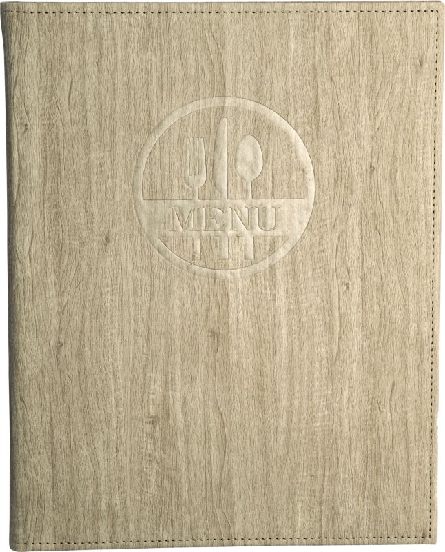 Speisekarte A4 "Madera" sand (1)