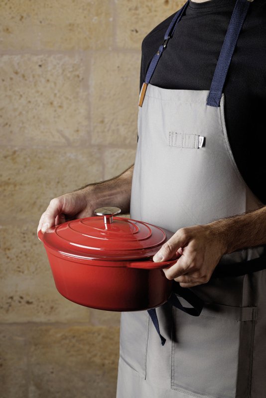 Kasserole mit Deckel oval 4l rot (2)