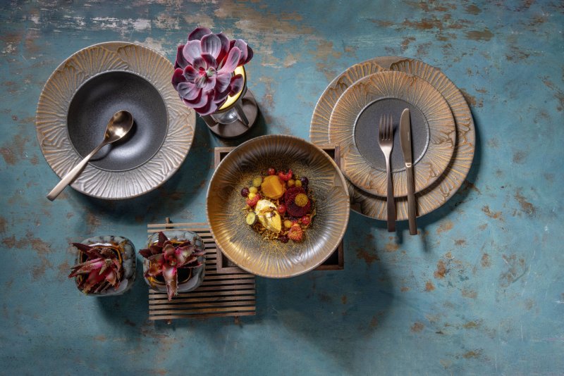 Steinzeugserie "Aurel" Teller tief/Schale Ø22cm (2)