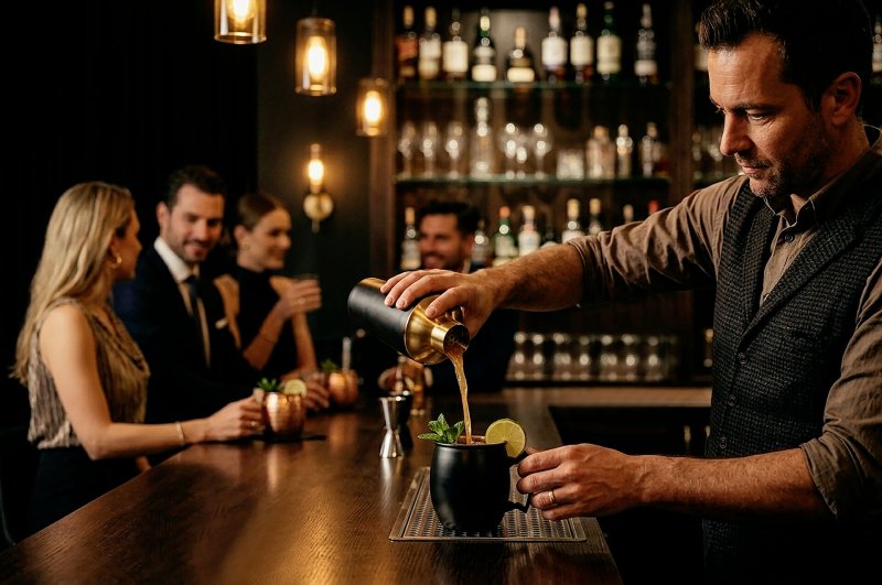 Rooftop schwarz-gold Cocktail-Doppelmaß (3)